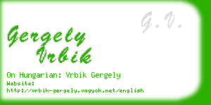 gergely vrbik business card